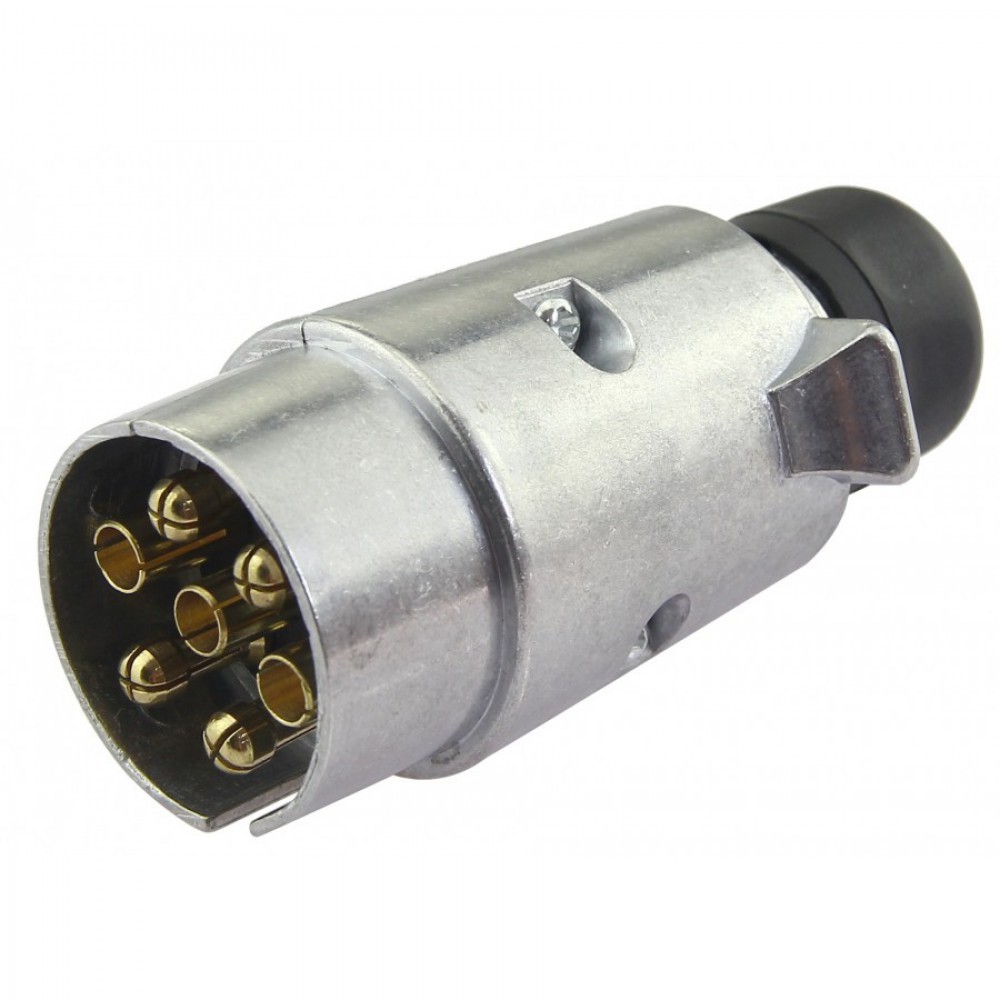 Kištukas 7 kontaktų metalinis 12V